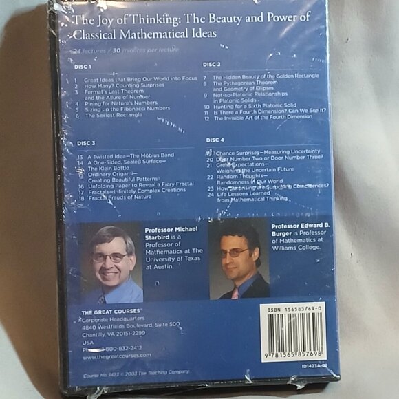 Joy of Thinking : the Beauty of Classical Mathematical Ideas Course Book DVD - Picture 8 of 9